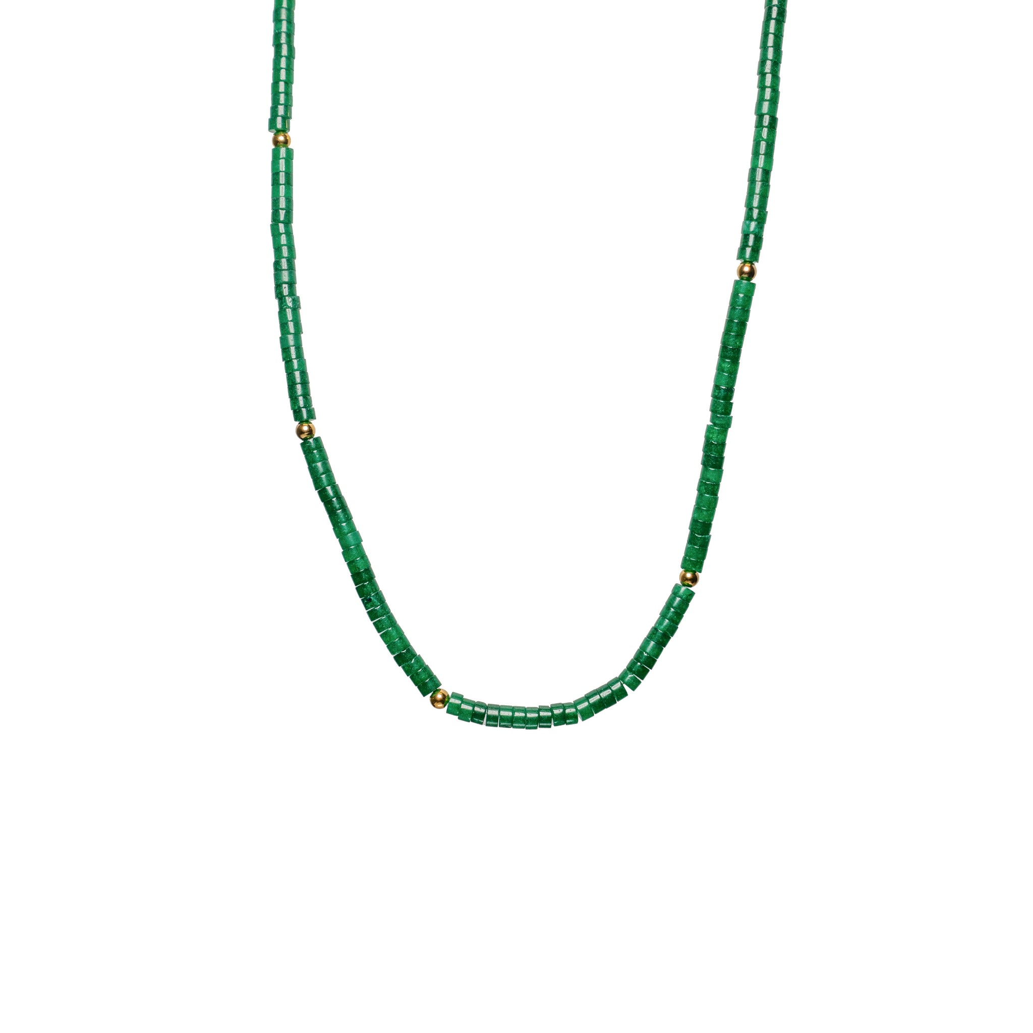 Green Chalcedony Stone Necklace