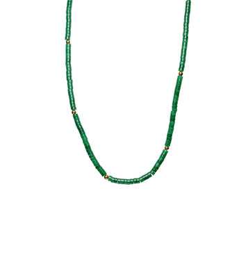 Green Chalcedony Stone Necklace