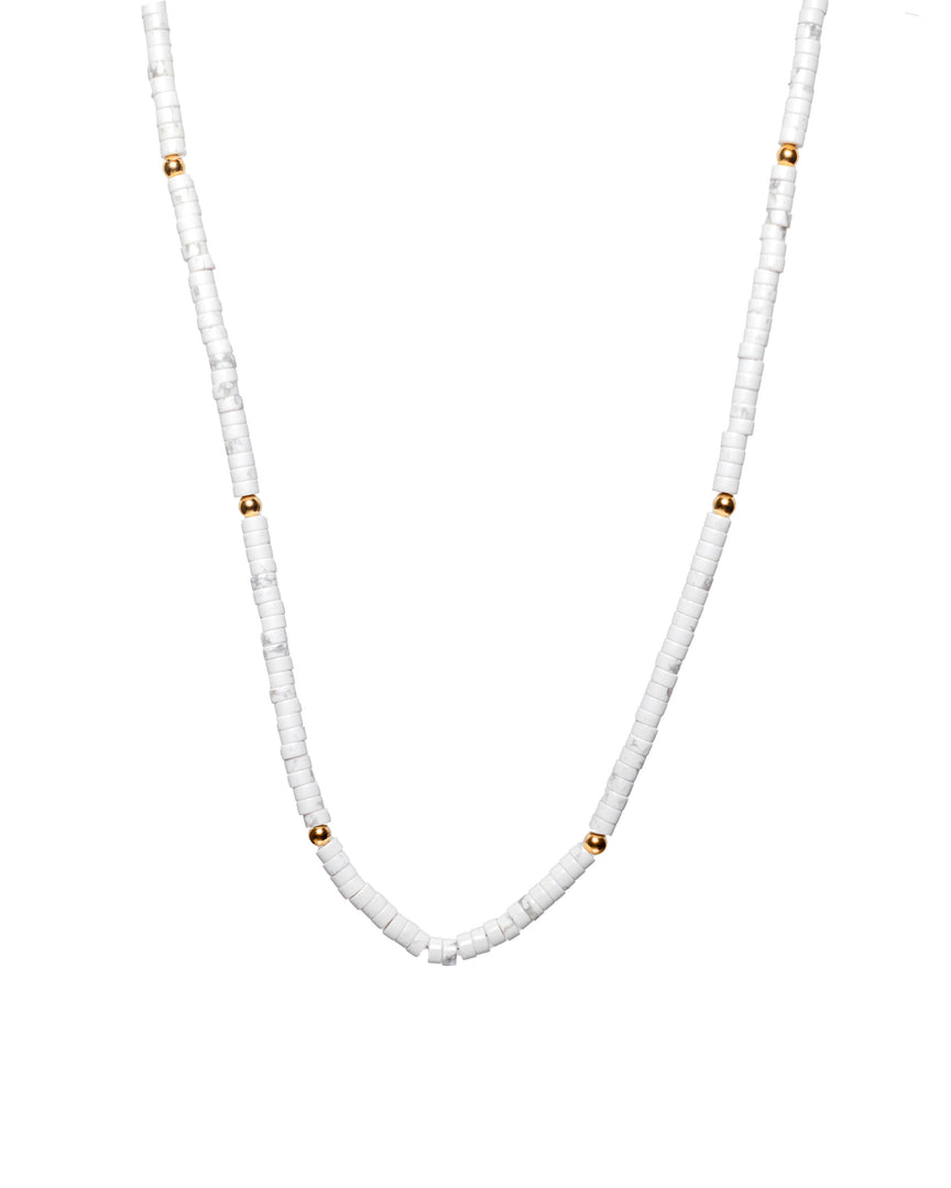 White Howlite Stone Necklace