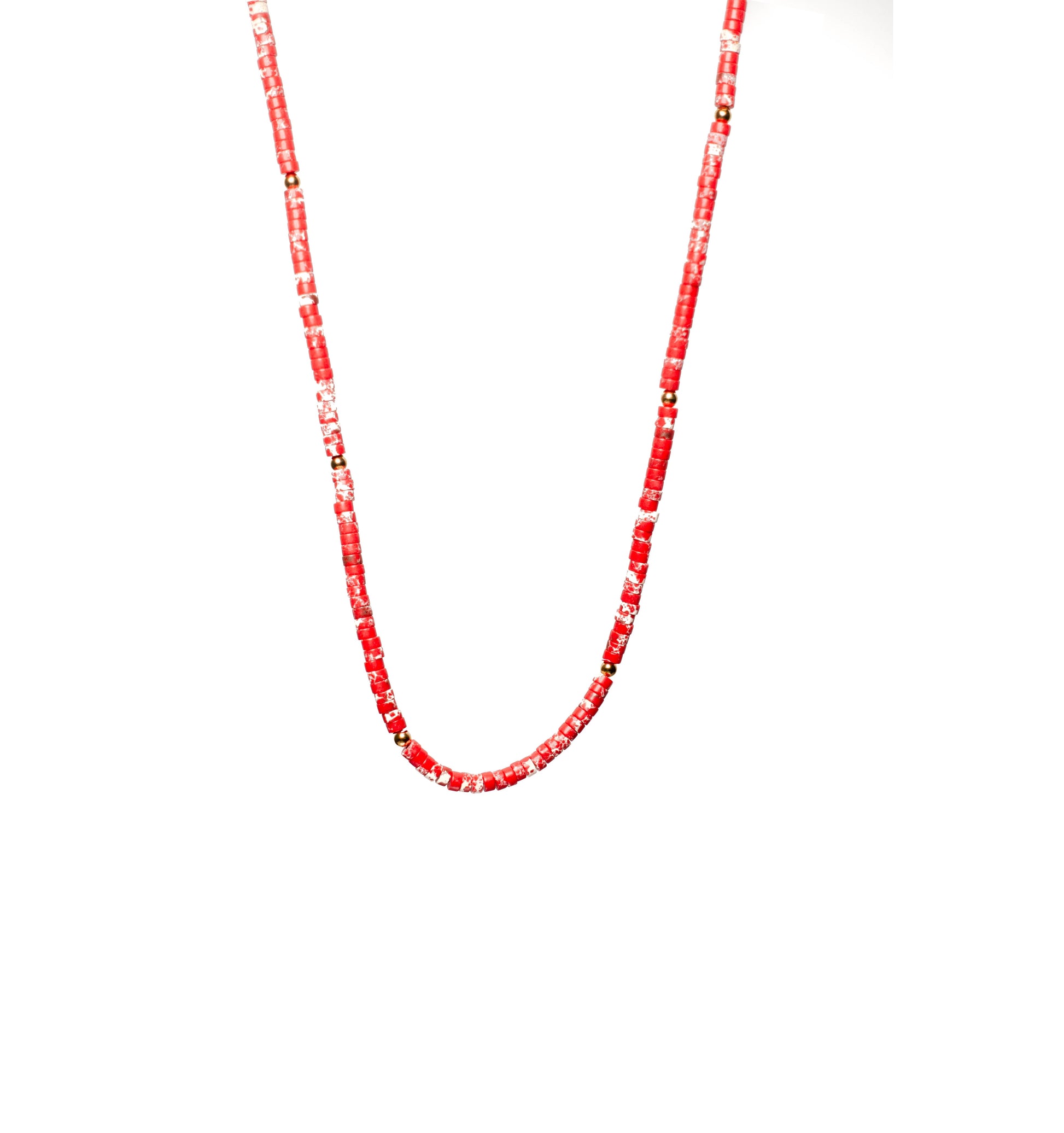 Red Line Stone Necklace