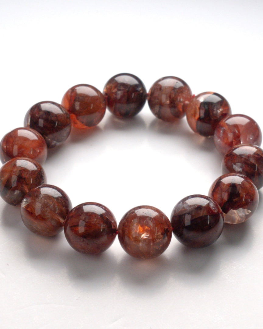 red hematoid quartz bracelet