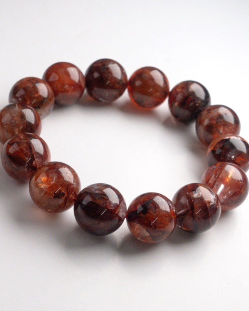 red hematoid quartz bracelet