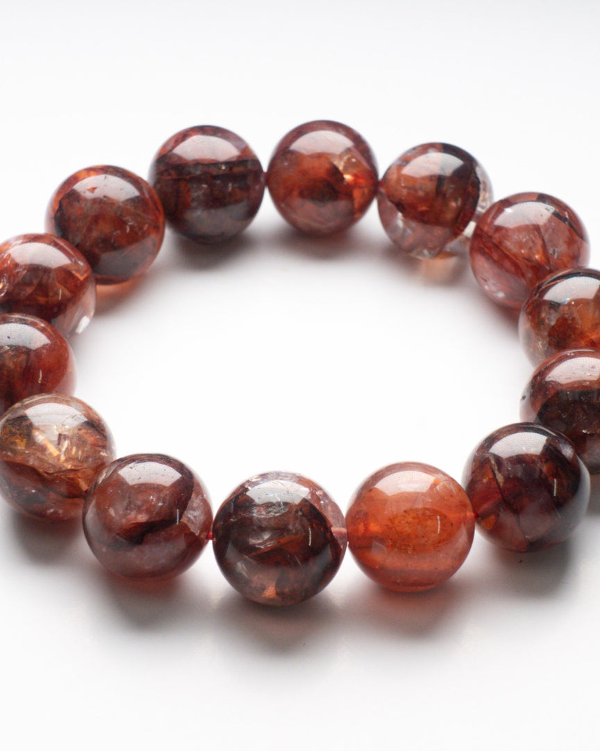 red hematoid quartz bracelet