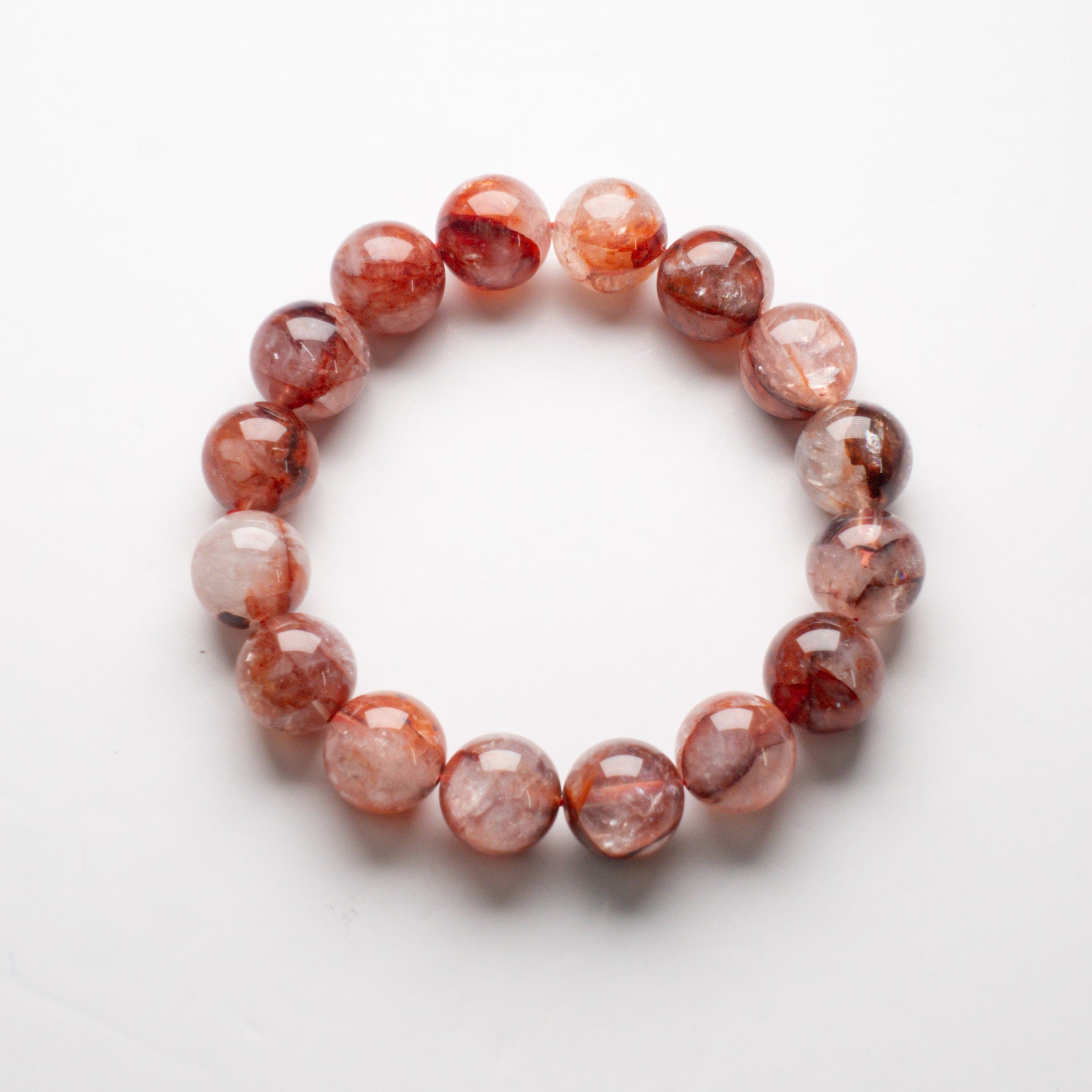 red hematoid quartz bracelet