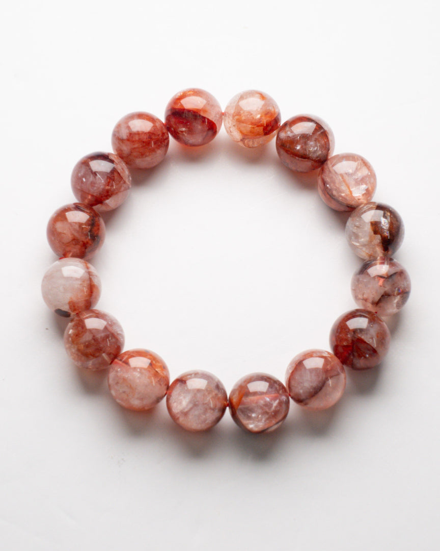 red hematoid quartz bracelet