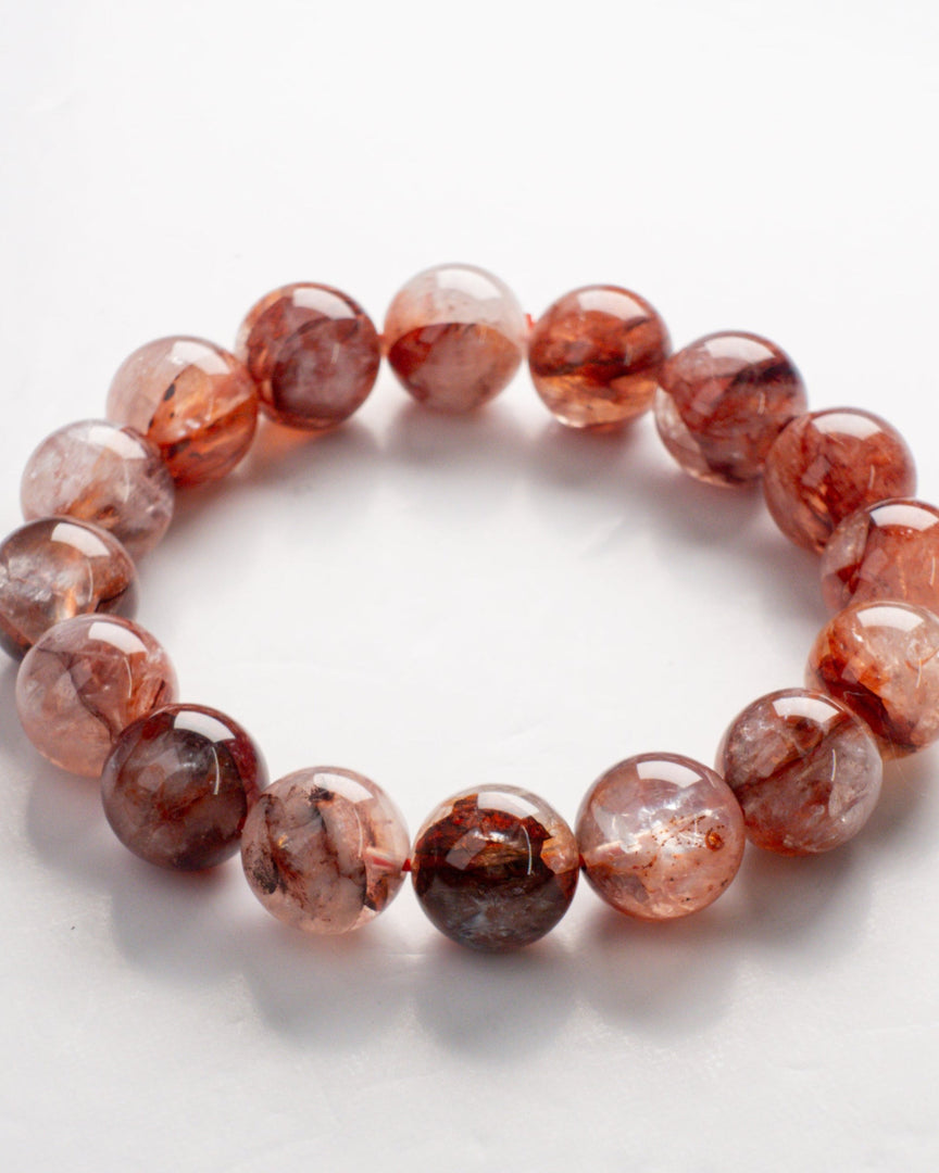 red hematoid quartz bracelet