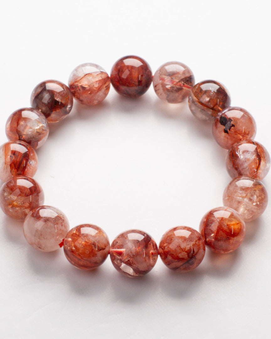 red hematoid quartz bracelet