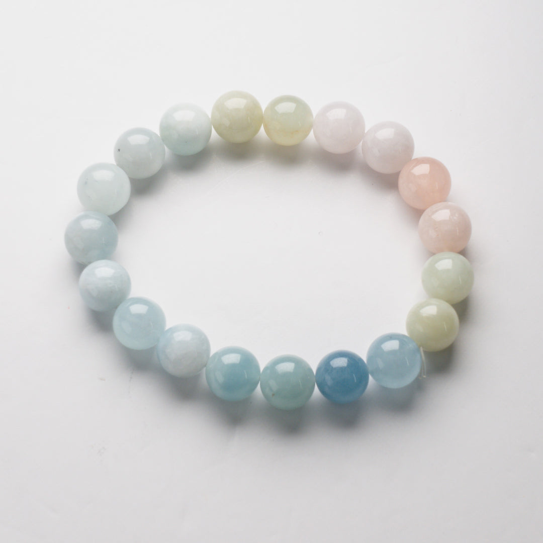 Multi Color Morganite Beaded Bracelet