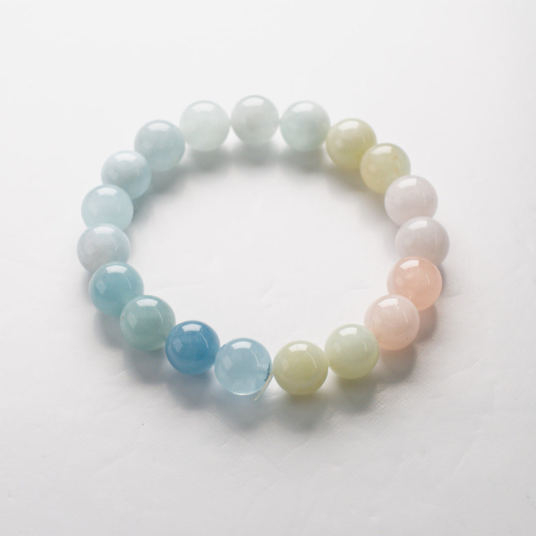 Multi Color Morganite Beaded Bracelet
