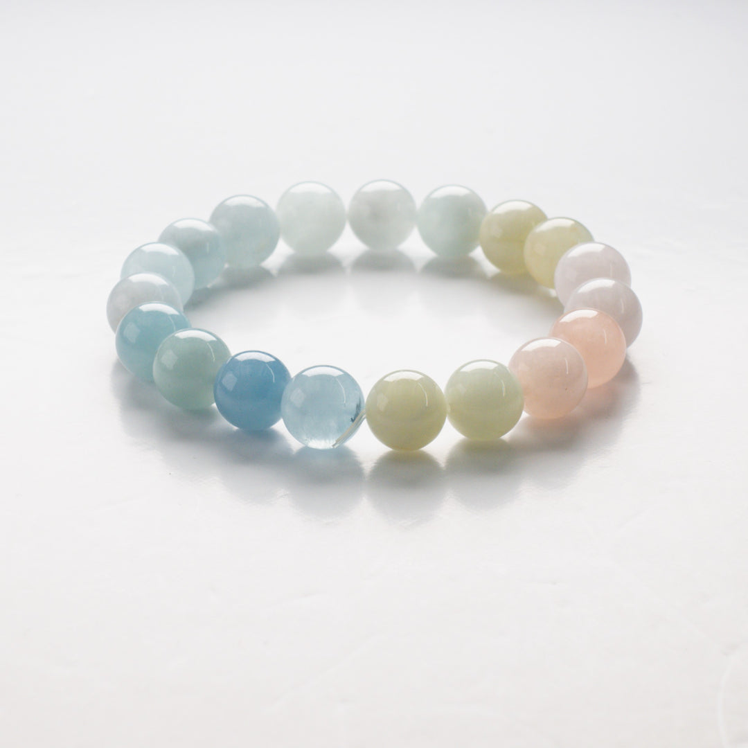 Multi Color Morganite Beaded Bracelet