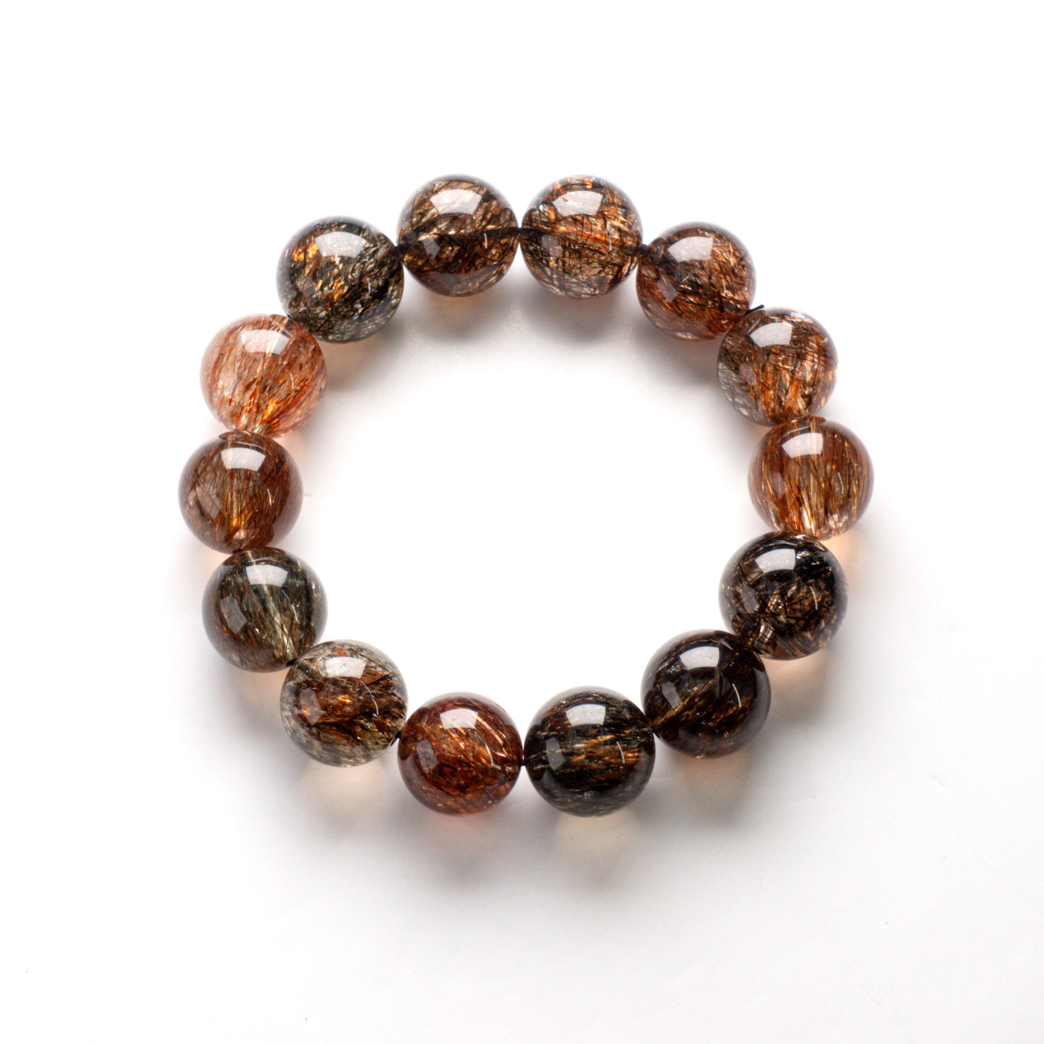 red rutilated quartz bracelet