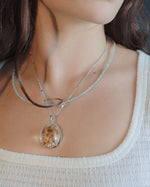 Load image into Gallery viewer, seabed world phantom quartz pendant in silver setting
