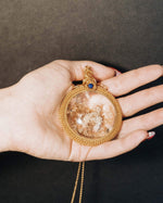 Load image into Gallery viewer, chunky oval seabed world phantom quartz pendant
