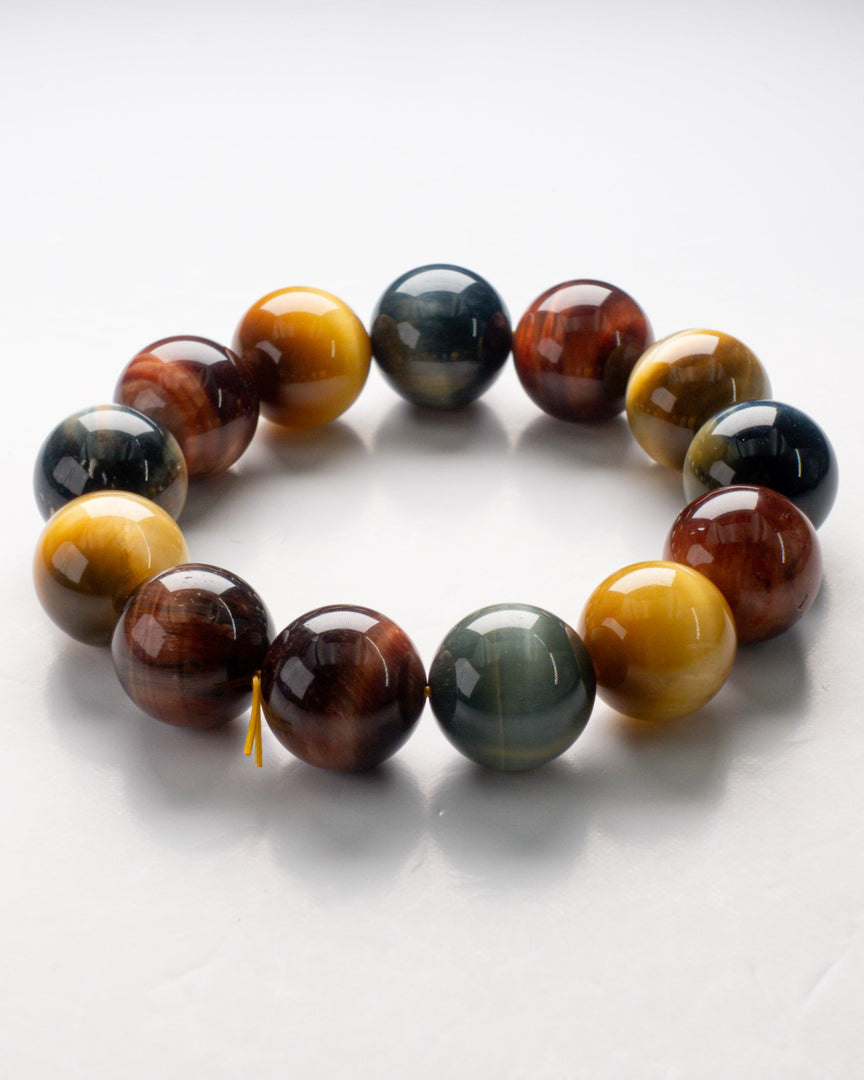Tiger’s Eye Bracelet (Multi-Color) on a white background