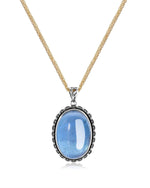 Load image into Gallery viewer, vintage natural aquamarine silver pendant
