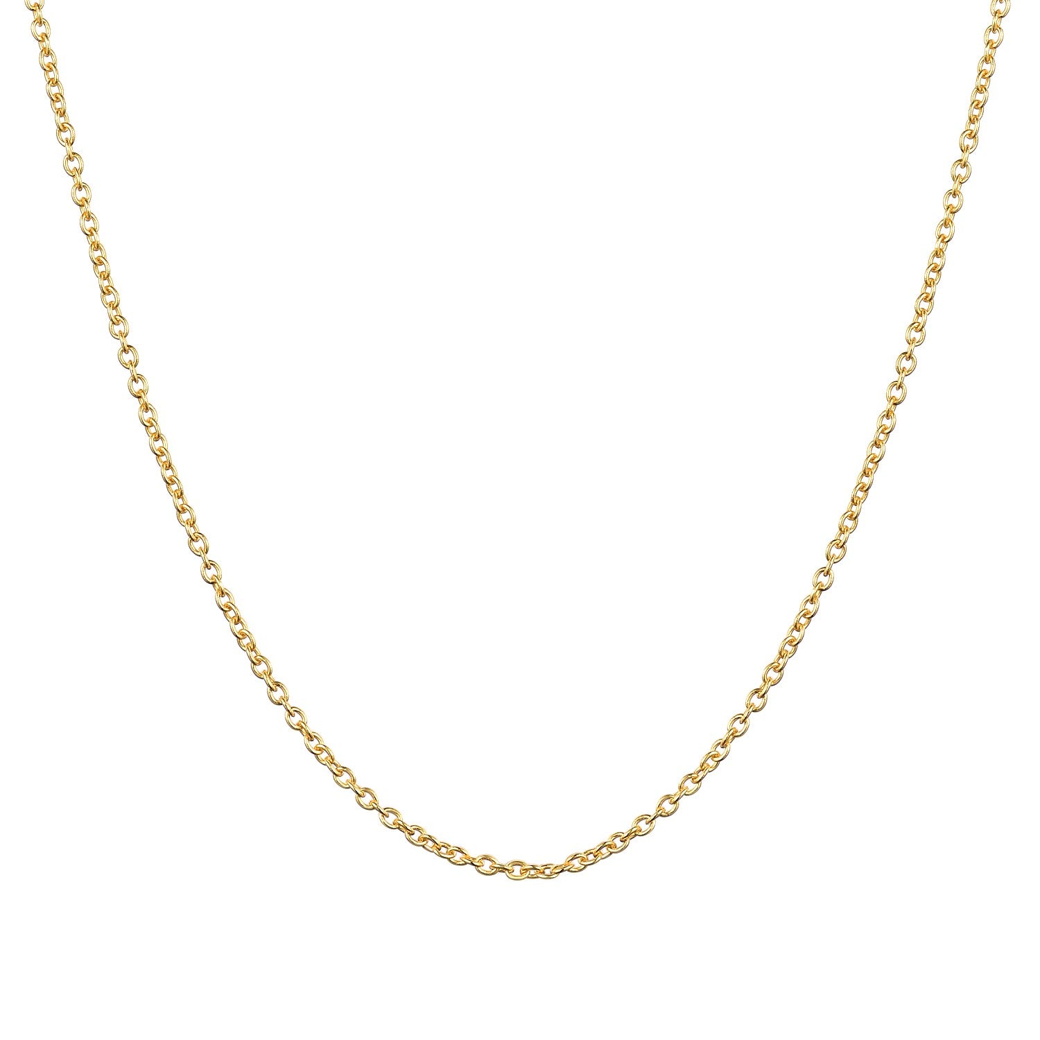 Oval Link Golden Chain Necklace