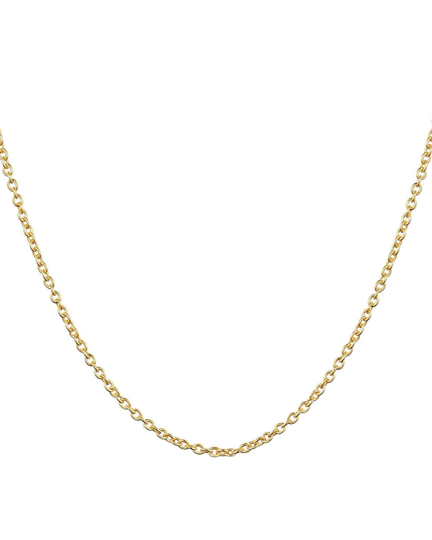 oval link golden chain necklace