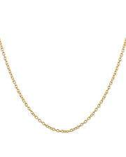oval link golden chain necklace