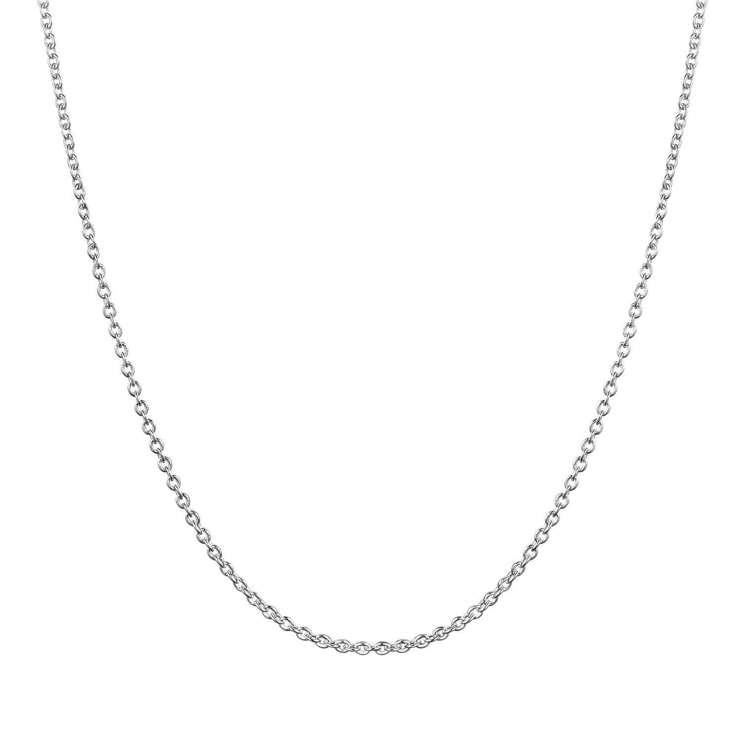 Oval Link Silver Chain Necklace