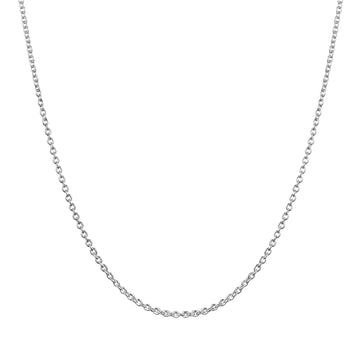 Oval Link Silver Chain Necklace