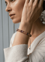 Load image into Gallery viewer, Amethyst &amp; Azeztulite Quartz Bracelet (Yellow)