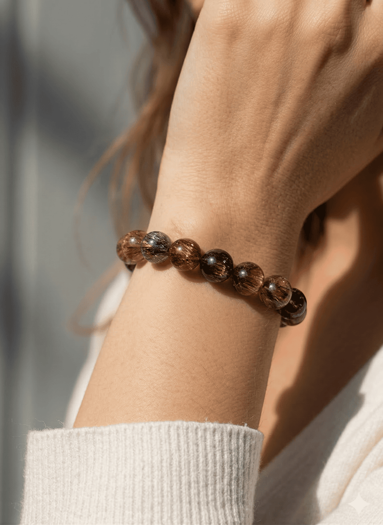 Super Seven Bracelet (Black Golden Inclusion)