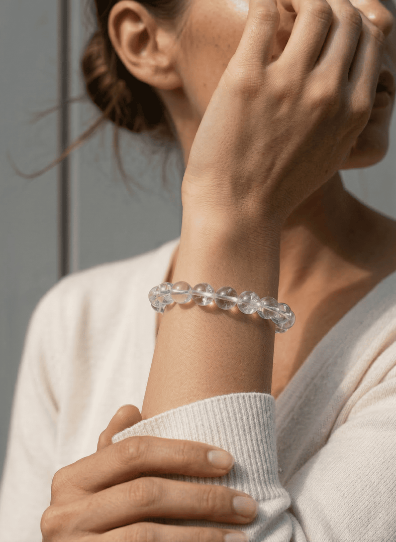 White Phantom Quartz Bracelet (Half Layer)