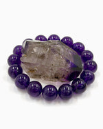 Load image into Gallery viewer, Natural Uruguayan Amethyst Bracelet – Deep Purple