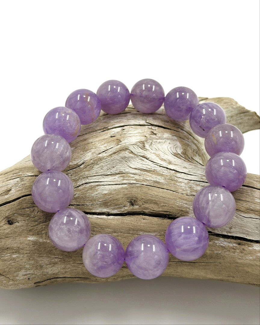 Natural Purple Rutilated Quartz Bracelet