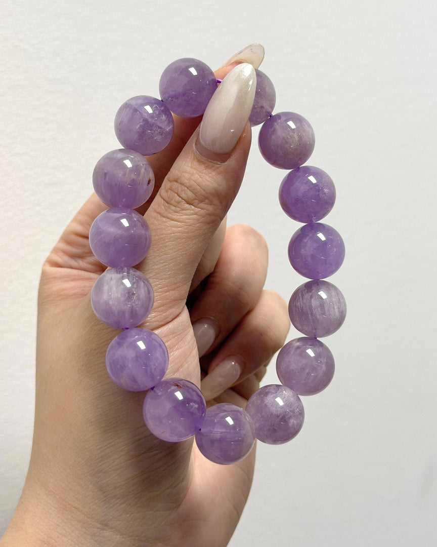 Natural Purple Rutilated Quartz Bracelet
