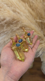 Load and play video in Gallery viewer, Handmade Double Pointed Citrine Pendant