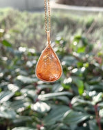 Load and play video in Gallery viewer, droplet golden rutilated quartz pendant
